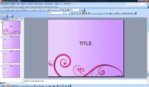 Plantilla PPT con Curvas Lilas | Plantillas PowerPoint Gratis