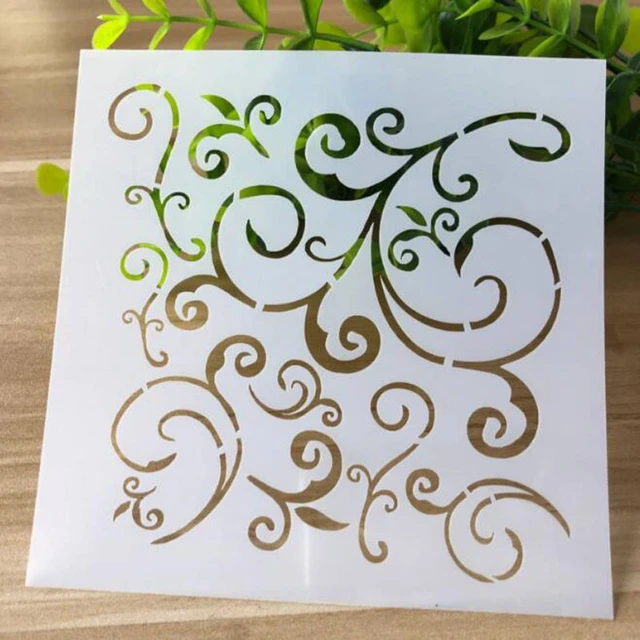 Plantilla reutilizable de flores y enredaderas para pintura de pared,  plantilla de estampado de álbum de recortes, plantilla de flores para  tarjetas de papel en relieve - AliExpress