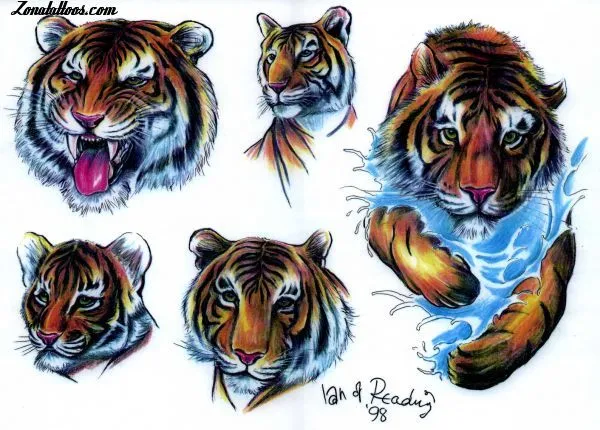 Plantilla/Diseño Tatuaje de bernarda66 - Tigres Animales