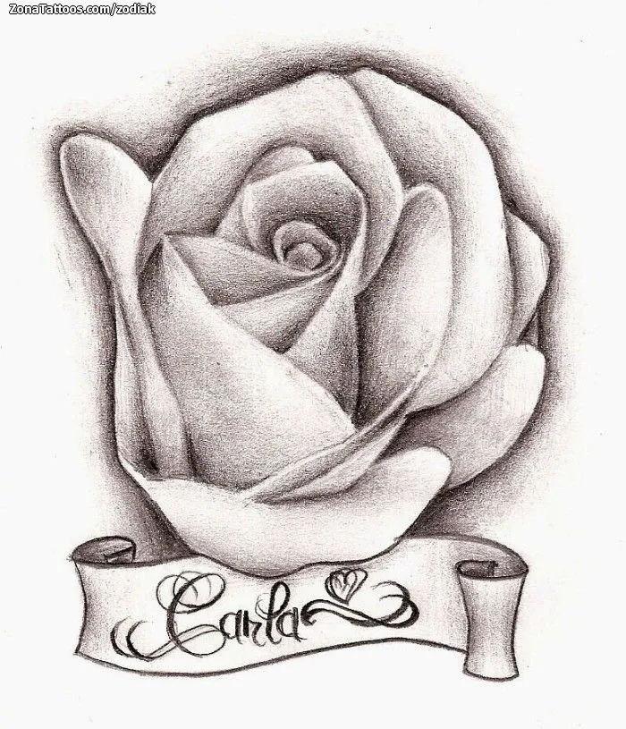 Plantilla/Diseño Tatuaje de ZodiaK - Flores Rosas