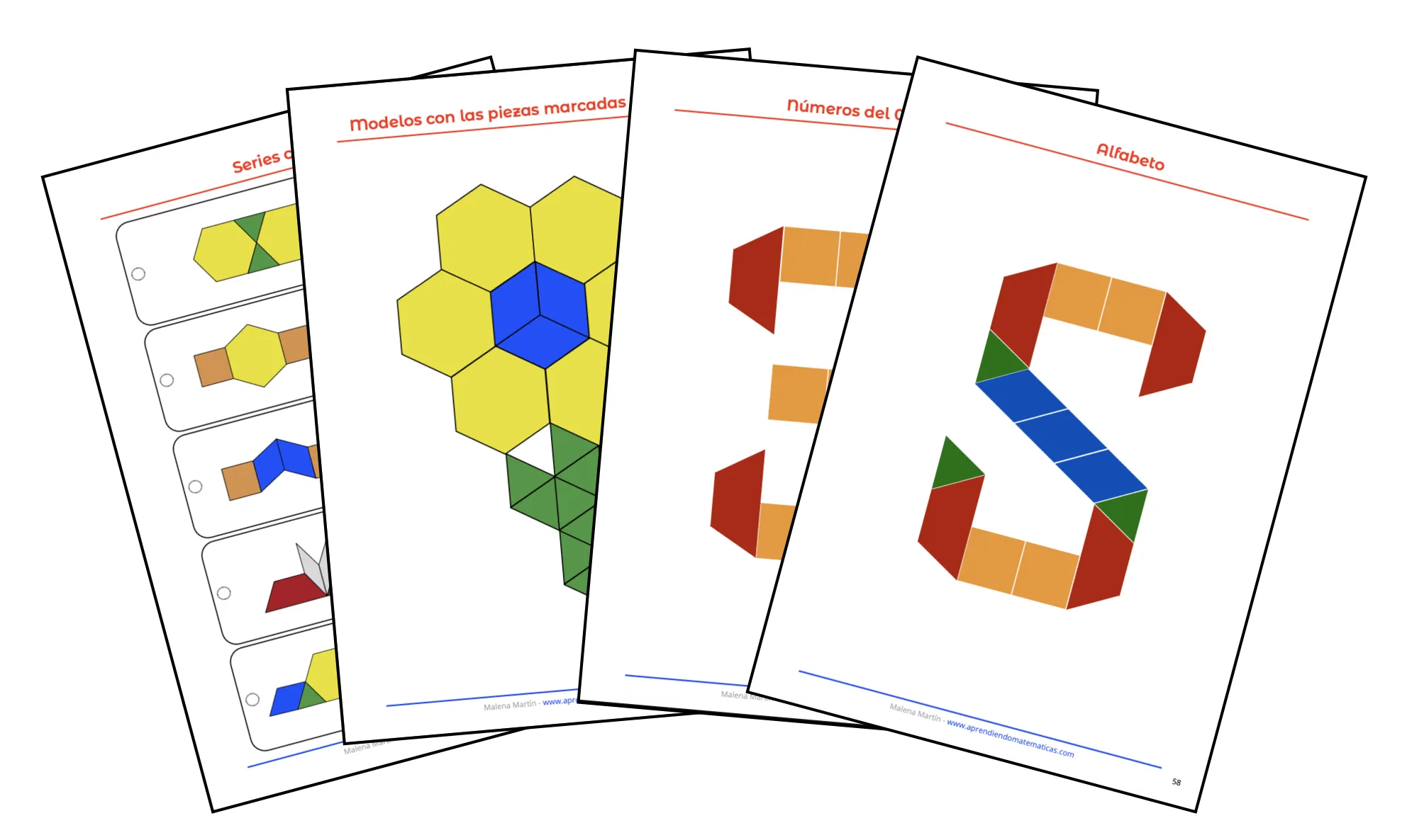 Plantillas para los bloques geométricos - Aprendiendo matemáticas