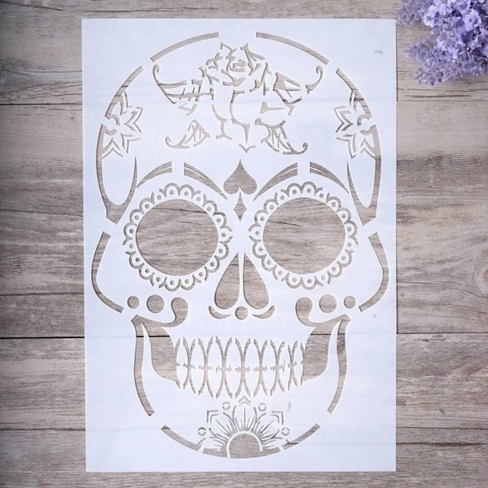 Plantillas de calavera A4 para pintar sobre madera, tela, papel, aerógrafo, paredes, álbumes de recortes, álbumes de recortes, tarjetas de papel en relieve B : Amazon.com.mx: Hogar y Cocina