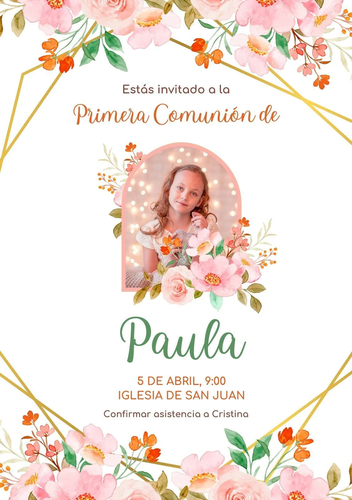 Plantillas de comunion gratis y personalizables - Canva