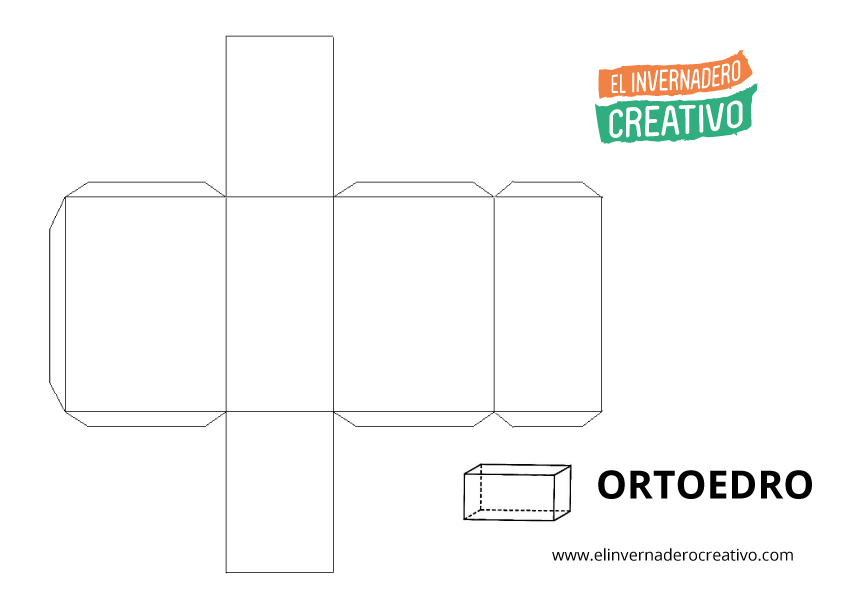 Plantillas de figuras geométricas: Cubo, ortoedro y prismas.