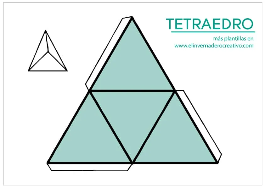 Plantillas figuras geométricas: tetraedro, octaedro, icosaedro y dodecaedro  - El invernadero creativo