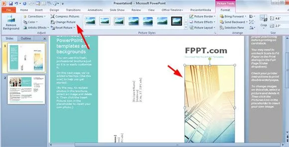 Plantillas de folletos simples para PowerPoint