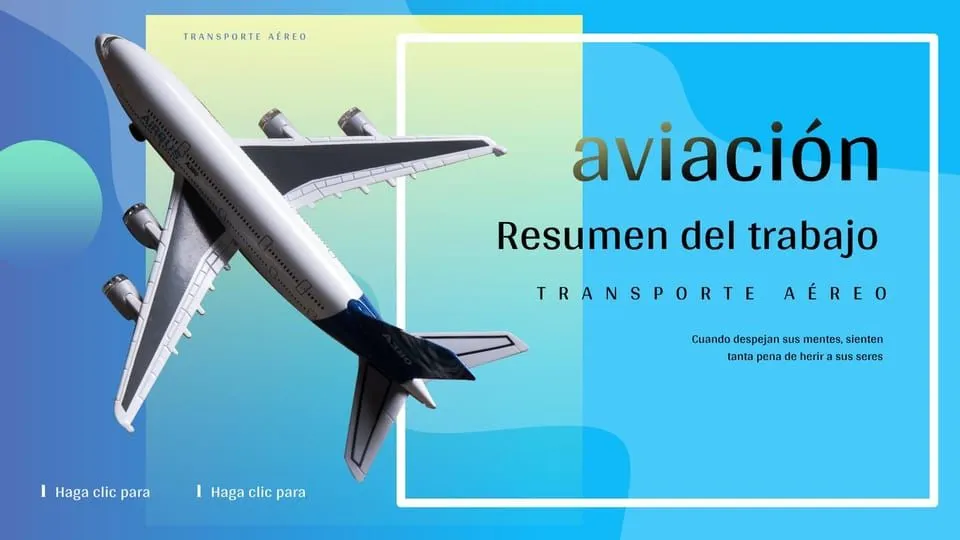 Plantillas Gratis de Avión Para Power Point y Presentaciones de Google -  Slidesdocs