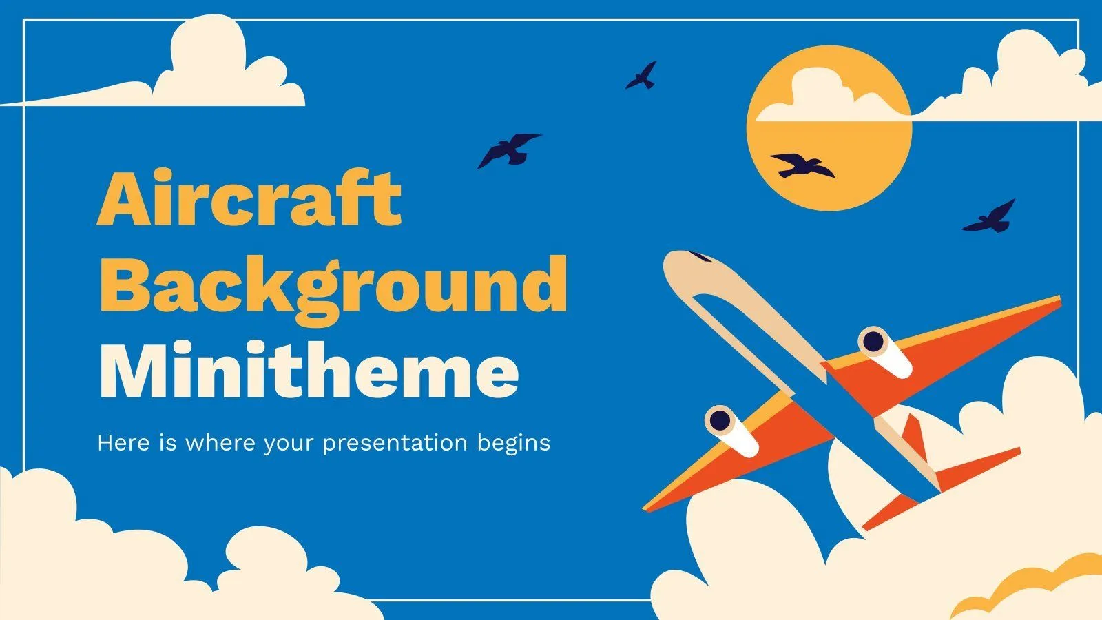 Plantillas gratis sobre aviones para Google Slides y PowerPoint