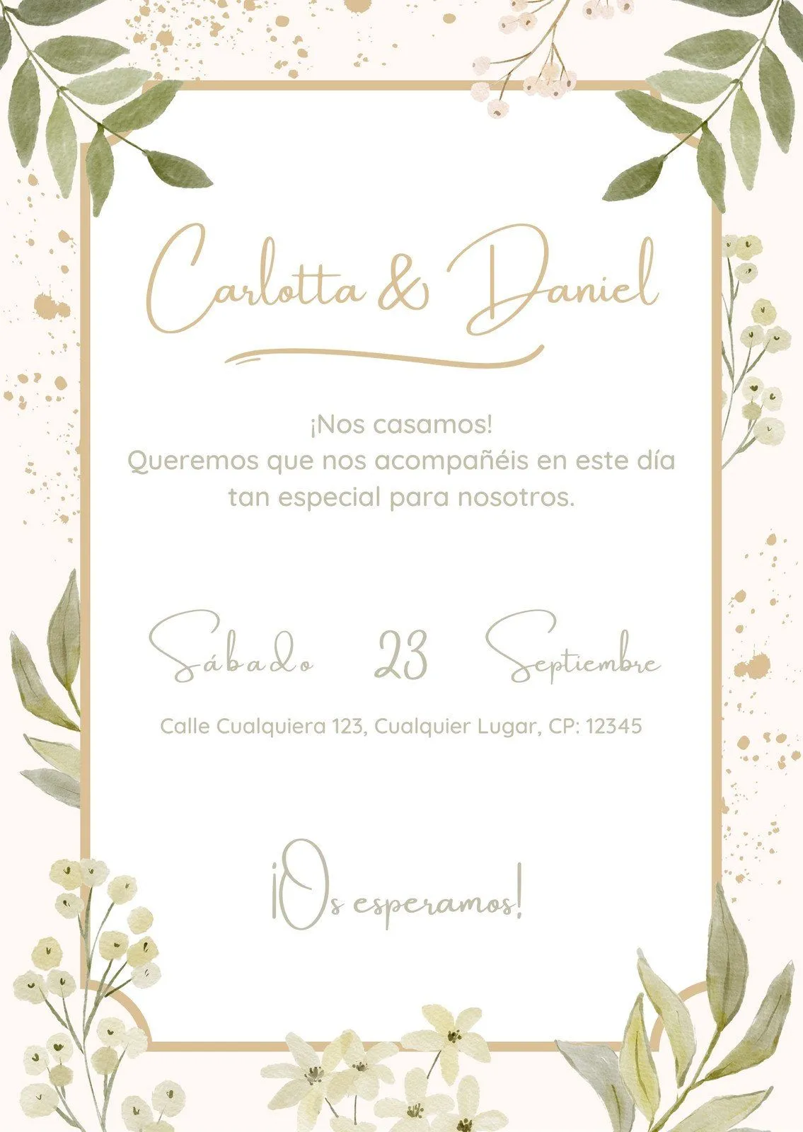 Plantillas para invitación de boda gratis | Canva