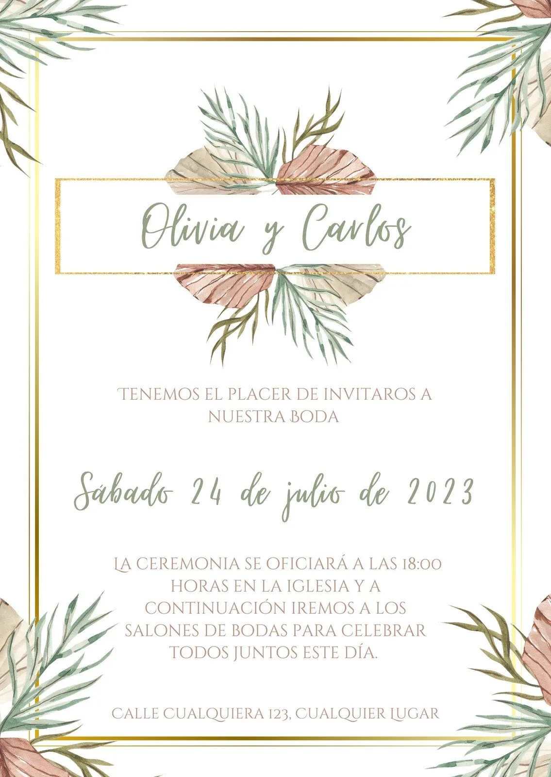 Plantillas para invitación de boda gratis | Canva