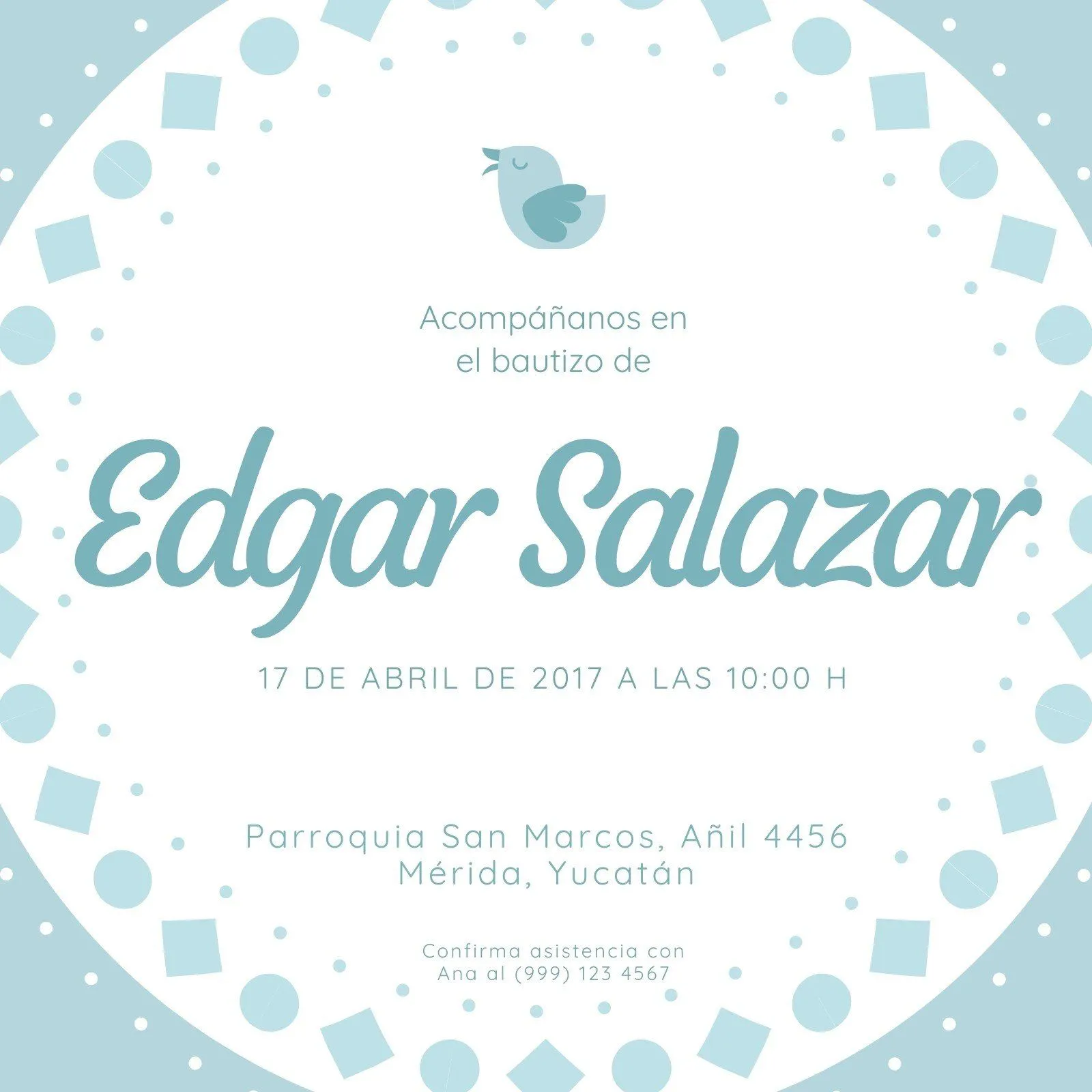 Plantillas para invitaciones de bautizo gratis | Canva