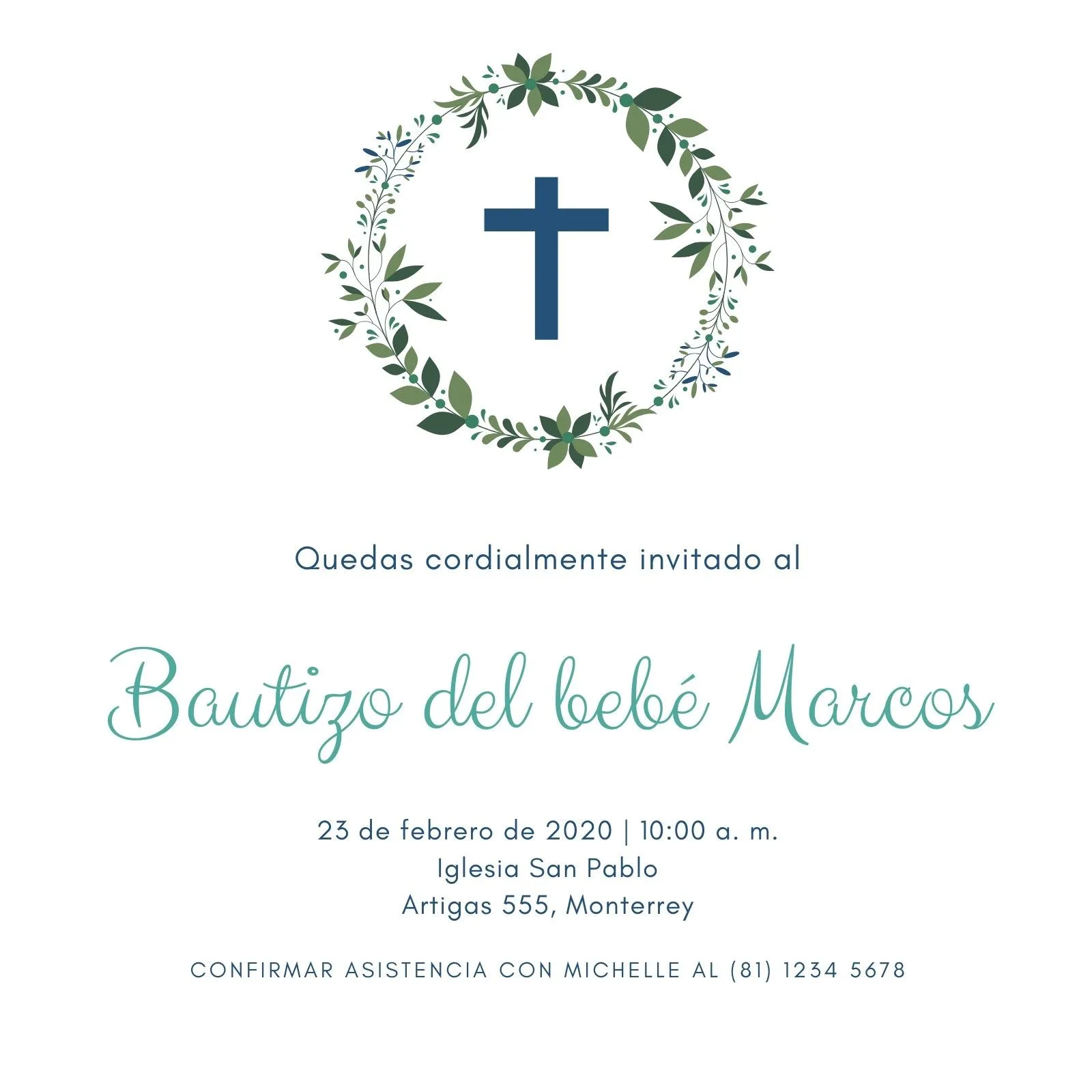 Plantillas para invitaciones de bautizo gratis | Canva