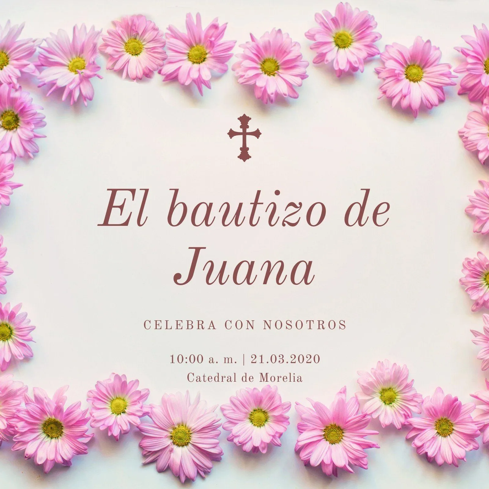 Plantillas para invitaciones de bautizo gratis | Canva