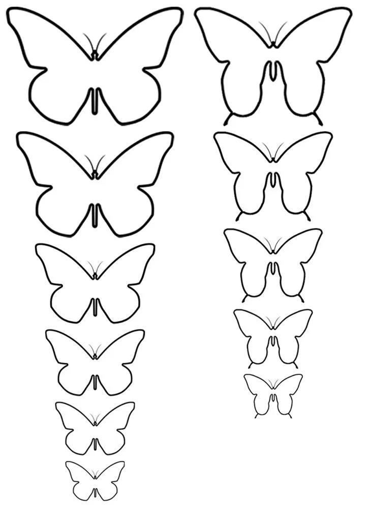 Plantillas de mariposas para pintar paredes - Imagui