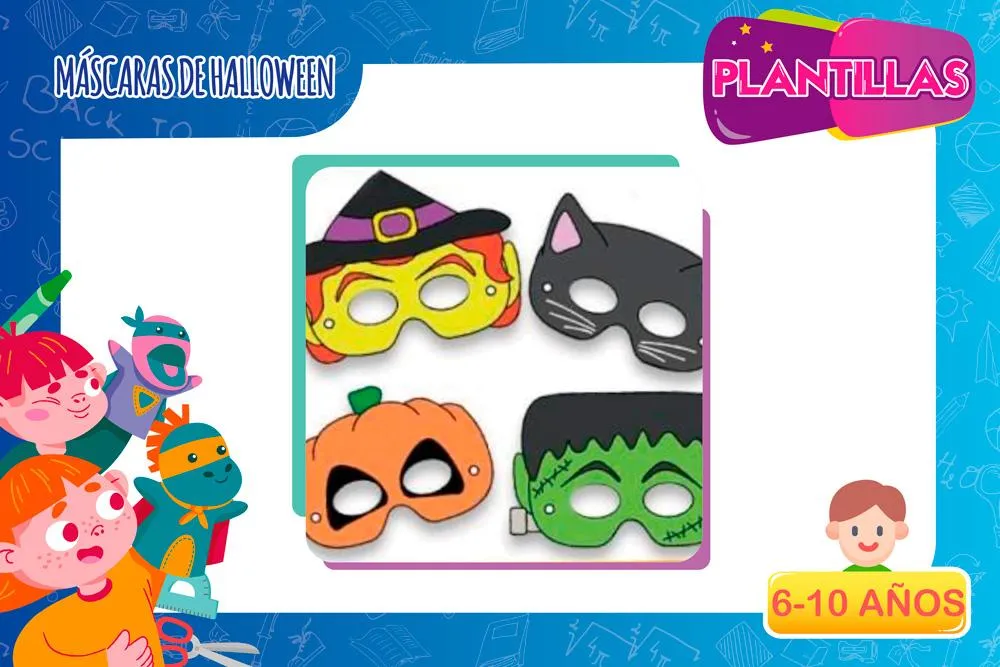 Plantillas | Máscaras de Halloween - ARTESCO