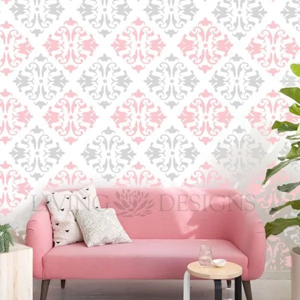 Plantillas para pintar paredes, más accesible que el papel tapiz y ...