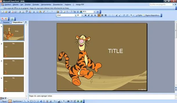 Tigger Pooh Powerpoint Template | Plantillas PowerPoint Gratis