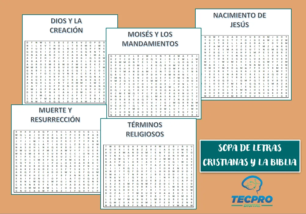Plantillas de sopa de letras para imprimir gratis - Tecpro Digital