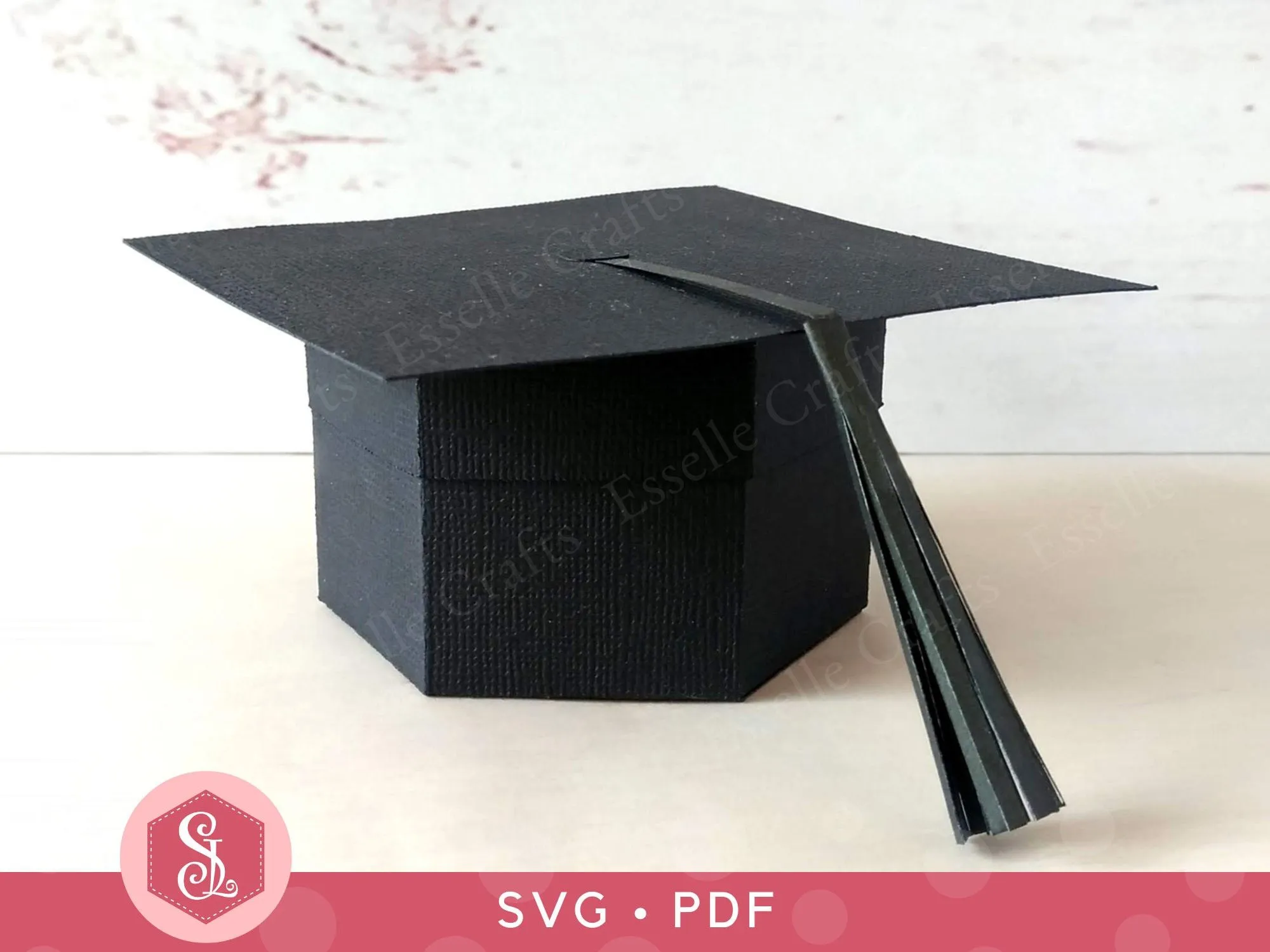 Plantillas SVG PDF de caja de regalo de gorro de graduación. - Etsy México