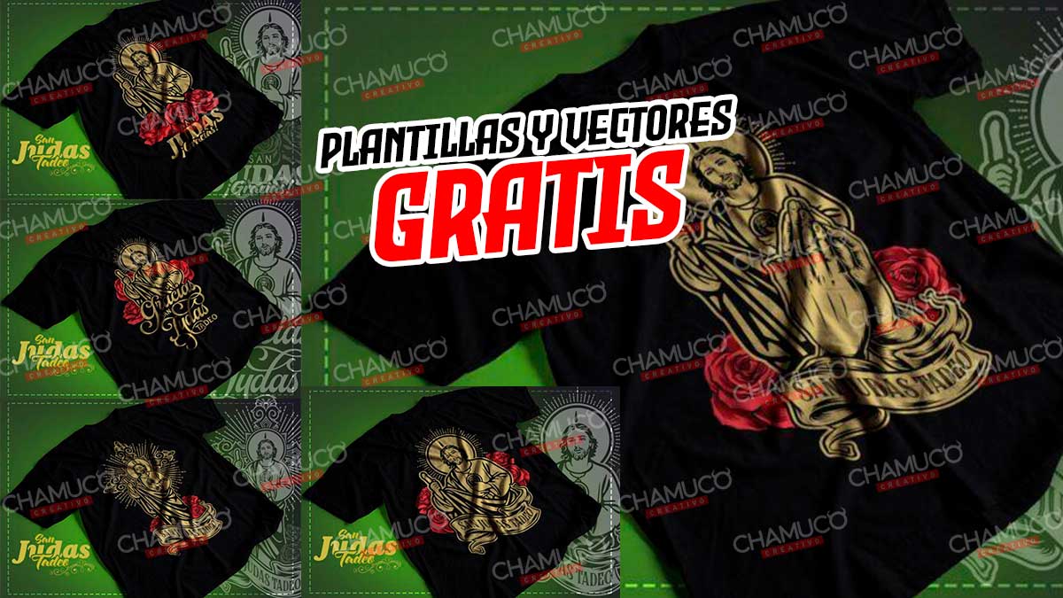 Plantillas y Vectores para Sublimar Playeras de San Judas Tadeo