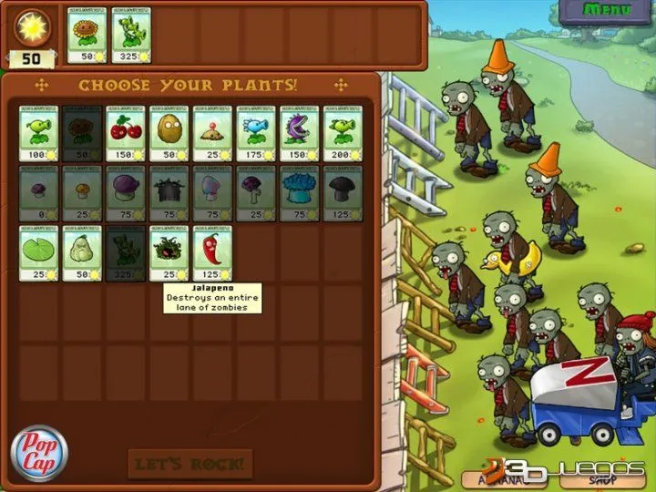 Plants vs. Zombies - Juego Web - 3DJuegos