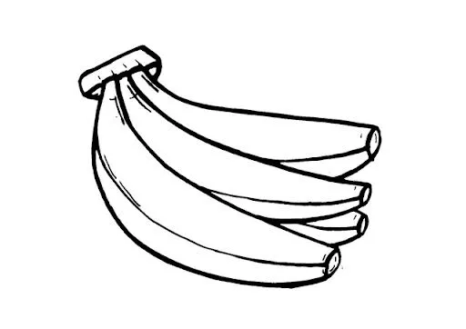 Dibujo platano para colorear - Imagui