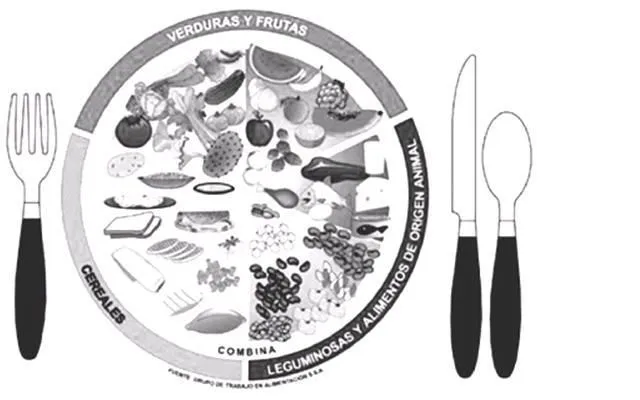 El plato del bien comer para colorear - Imagui