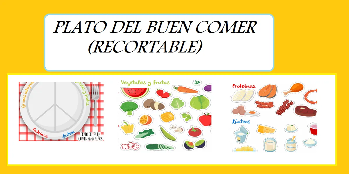 PLATO DEL BUEN COMER RECORTABLE ~ PLANEACIONES GRATIS