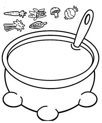 Plato sopa en dibujo - Imagui