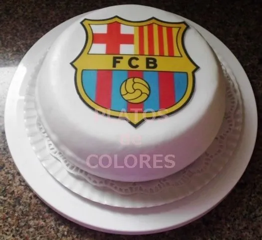 PLATOS de COLORES: Tarta del Barça