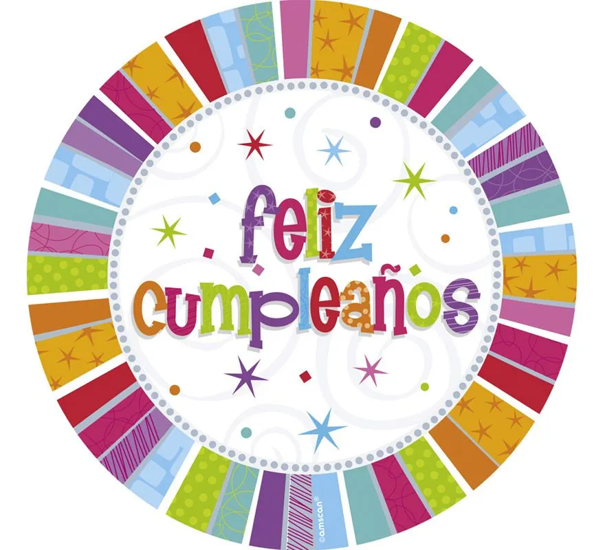 de 8 Platos de Feliz Cumpleaños de 22,8 cm