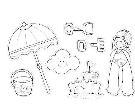 LA PLAYA DIBUJOS DE LA PLAYA PARA COLOREAR