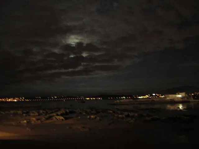 Playa de la Magdalena de noche | fotos de Santander