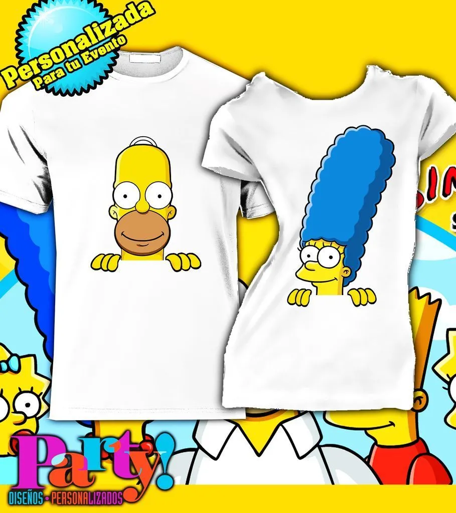 Playera Personalizada Simpson Homero & March - Jinx Jinx ...