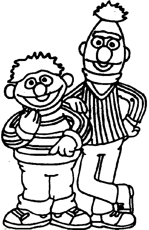 Dibujos para colorear de Barrio Sesamo, Sesame Street, Plaza Sésamo