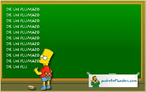 De un plumazo: Escribir en la pizarra de Bart Simpson