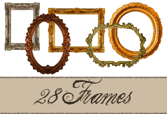 PNG pack frames by ~PeeaceLoove on deviantART