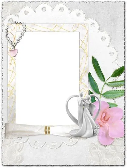 png-wedding-frame-with-pink- ...