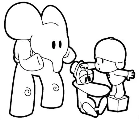 de pocoyo dibujos en blanco y negro dibujos para colorear dibujos para ...