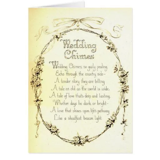 Poema del boda felicitacion | Zazzle