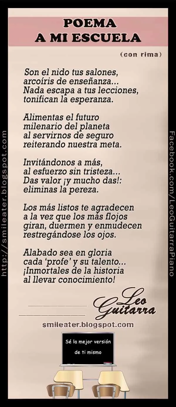 Poema a mi escuela