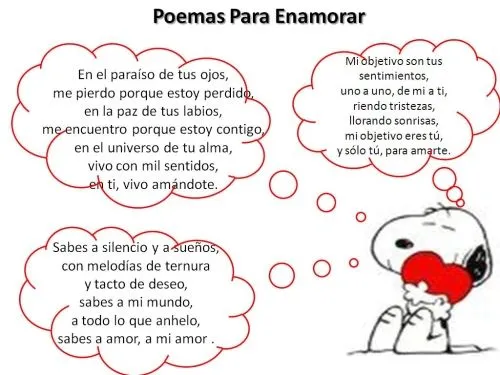 Poemas de Amor para Enamorar | Mi amor... Te amo !