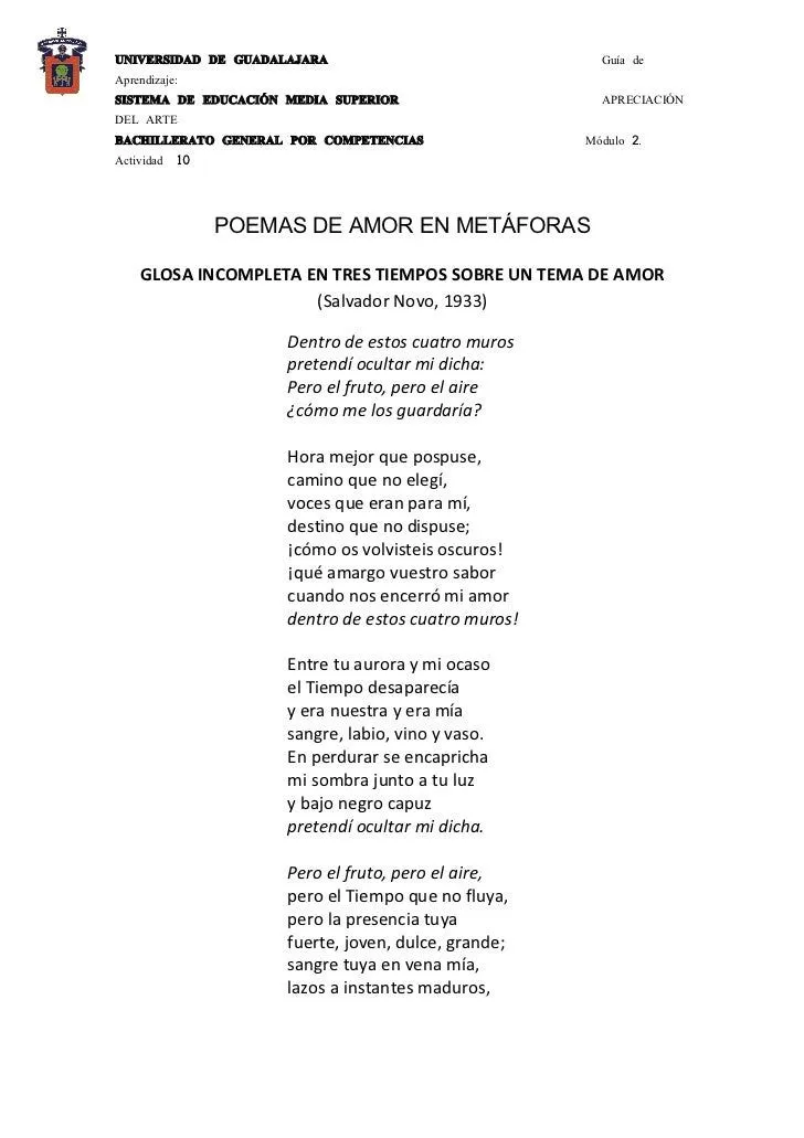 Poemas De Amor En Metaforas