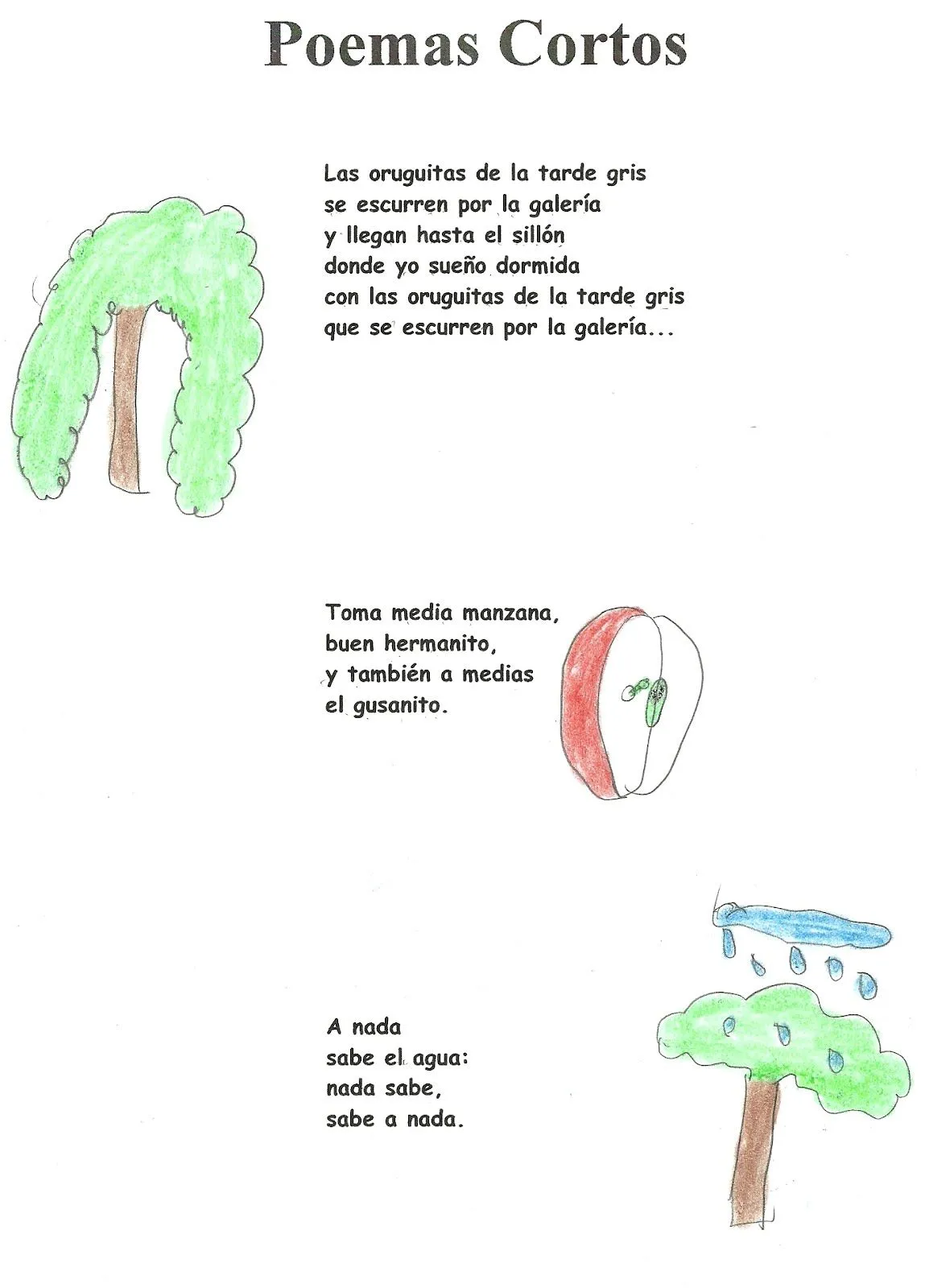 Poemas cortos para la escuela - Imagui