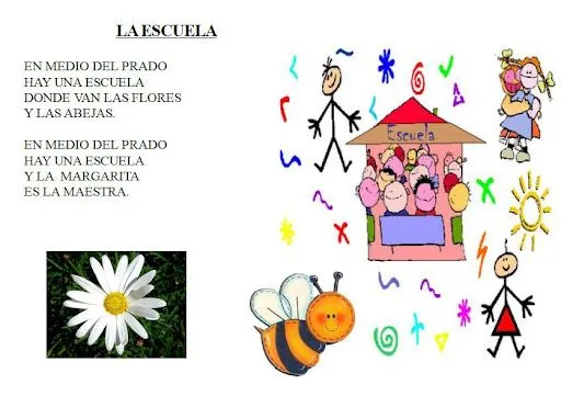 Poemas muy cortos para niños pequeños - Imagui