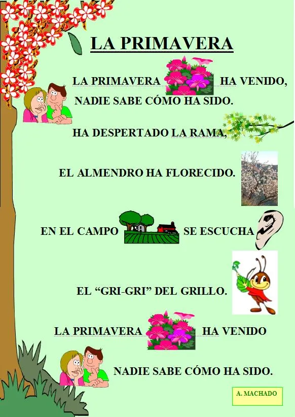 Poemas cortos para niños de primaria - Imagui