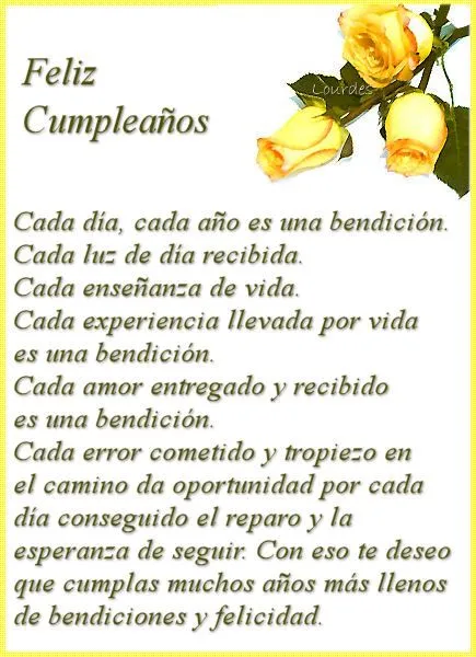 Poemas para cumpleaños | Poemas y Corazones