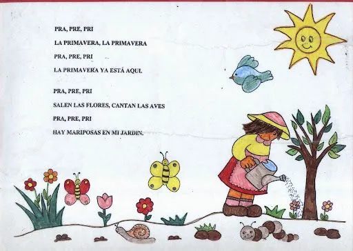 Poesias cortas infantiles primavera - Imagui