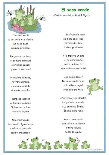 POEMAS INFANTILES CON DIBUJOS PARA NIÑOS