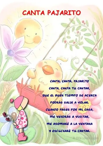 POEMAS INFANTILES CON DIBUJOS PARA NIÑOS